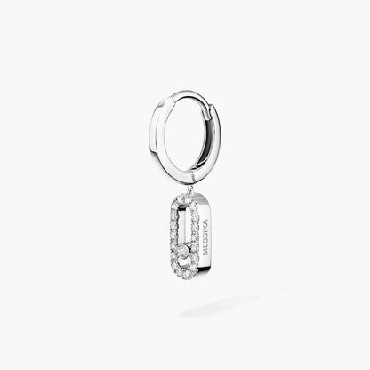 [ Moco ]Move Uno Single Diamond Hoop Earring