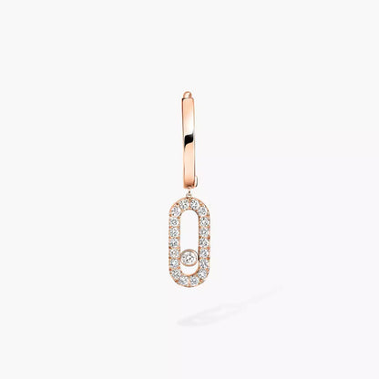 [ Moco ]Move Uno Single Diamond Hoop Earring