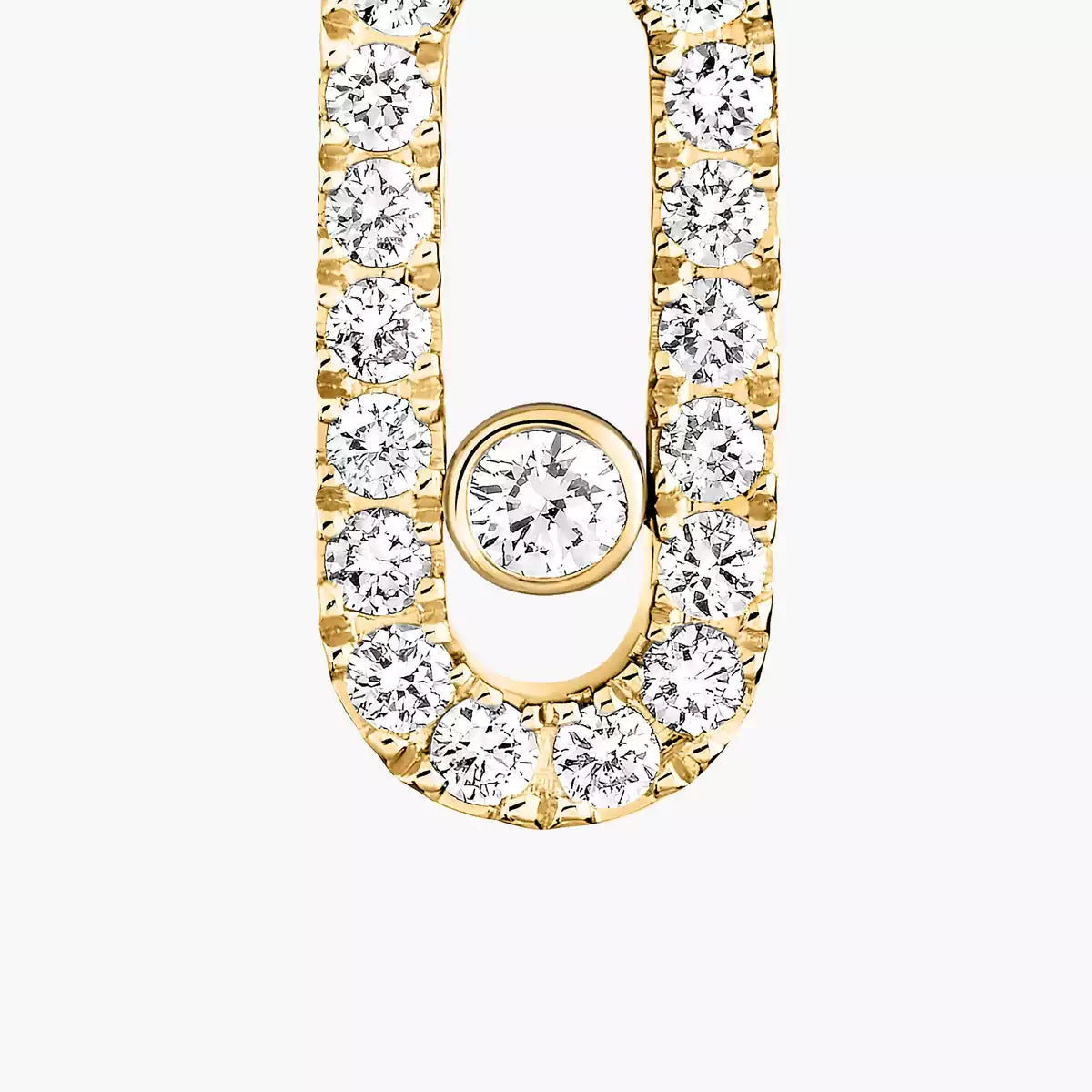 [ Moco ]Move Uno Single Diamond Hoop Earring