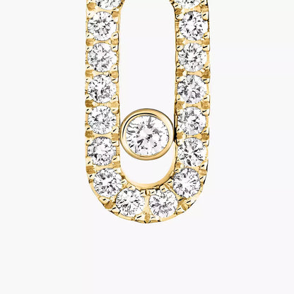 [ Moco ]Move Uno Single Diamond Hoop Earring