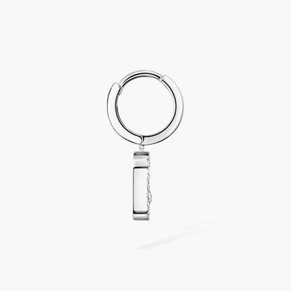 [ Moco ]Move Uno Single Diamond Hoop Earring