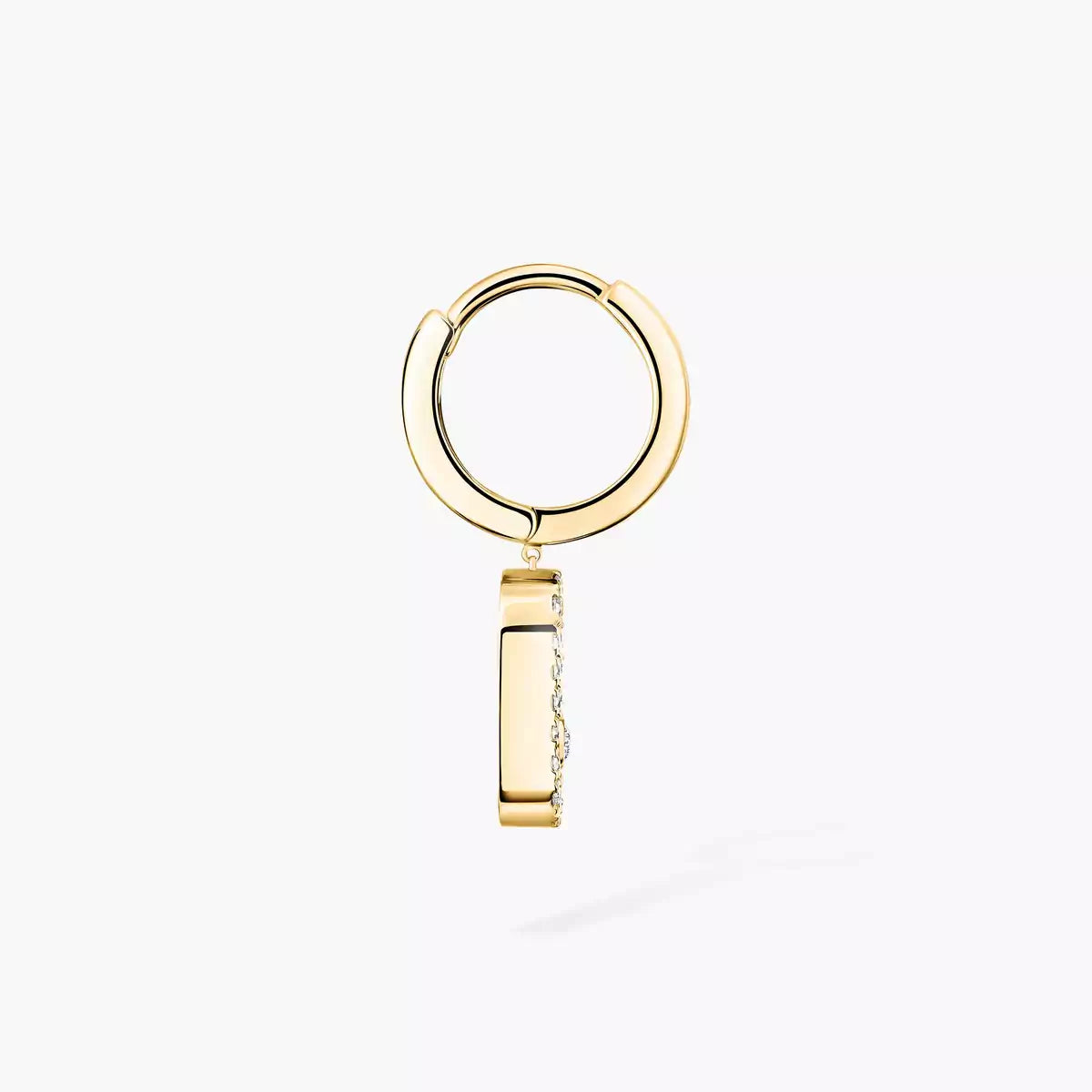 [ Moco ]Move Uno Single Diamond Hoop Earring