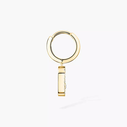[ Moco ]Move Uno Single Diamond Hoop Earring