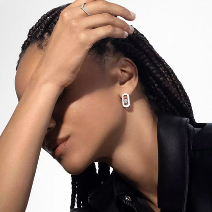 [ Moco ]So Move Diamond Earrings in Yellow Gold