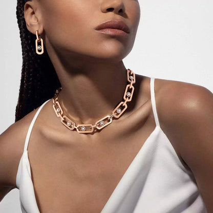 [ Moco ]So Move XL Diamond Pendant Earrings