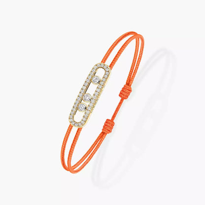 [ Moco ]Messika Care(s) pink cord pavé bracelet