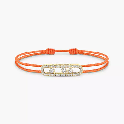 [ Moco ]Messika Care(s) pink cord pavé bracelet