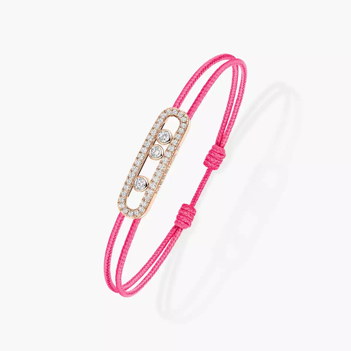[ Moco ]Messika Care(s) pink cord pavé bracelet