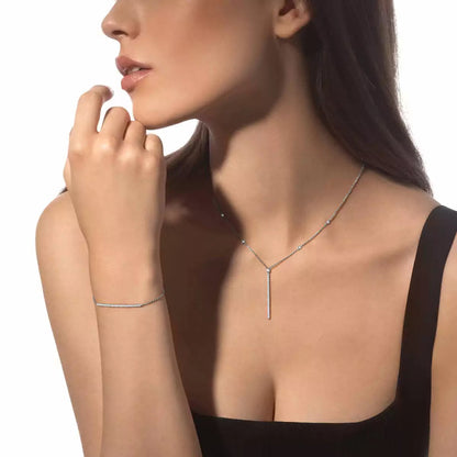 [ Moco ]Diamond Thin Bangle 0.15ct My Twin Toi & Moi