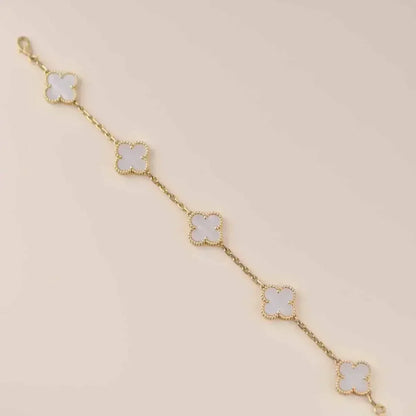 [Moco jewelrys]KLEE WEISSE PERLMUTT-MOP 5 MOTIV ARMBAND KOLLEKTION