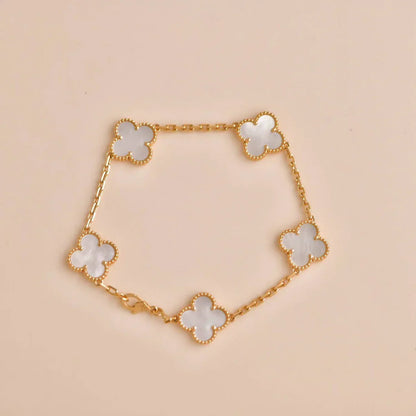 [Moco jewelrys]KLEE WEISSE PERLMUTT-MOP 5 MOTIV ARMBAND KOLLEKTION