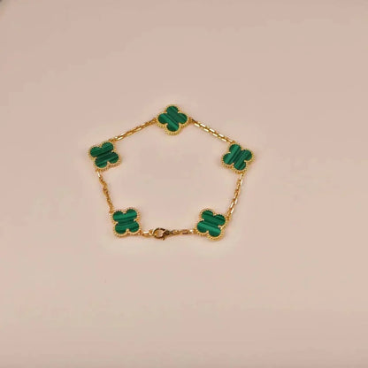 [Moco jewelrys] CLOVER 5 MOTIV MALACHIT ARMBAND KOLLEKTION