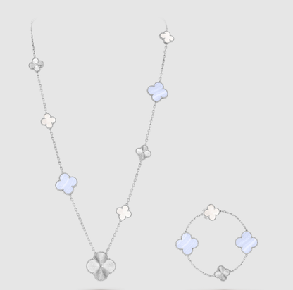 [Moco jewelrys] 25 NEW CLOVER 15 MOTIFS PURPLE CHALCEDONY