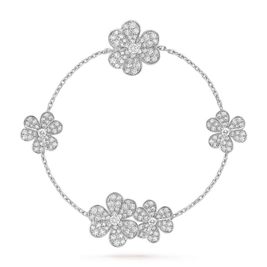 [moco jewelrys]FRIVOLE SILBERNES ARMBAND MIT 5 BLÜTEN