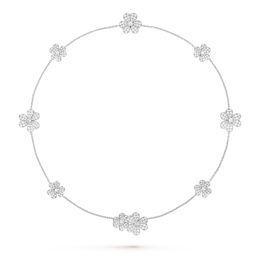 [moco jewelrys]FRIVOLE SILBER 9 BLUMEN HALSKETTE