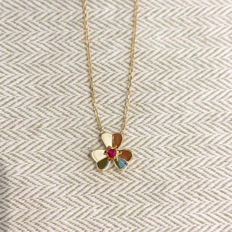 [moco jewelrys]FRIVOLE GOLD FLOWER NECKLACE