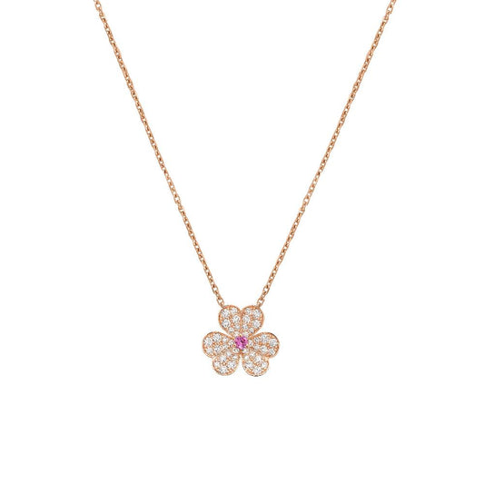 [moco jewelrys] FRIVOLE ROSÉGOLD BLUMEN DIAMANT HALSKETTE