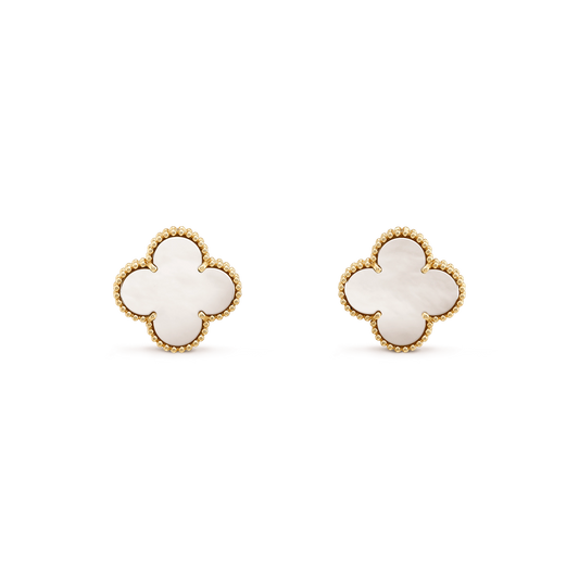 [moco jewelrys]CLOVER MINI GOLD EARRINGS