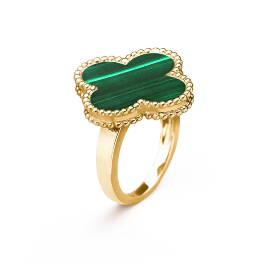 [moco jewelrys]CLOVER MALACHITE RING