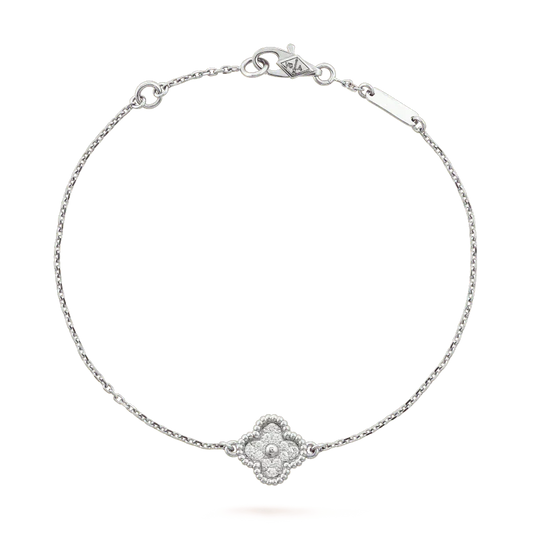 [moco jewelrys]CLOVER EINZELBLUMEN-ARMBAND SILBER