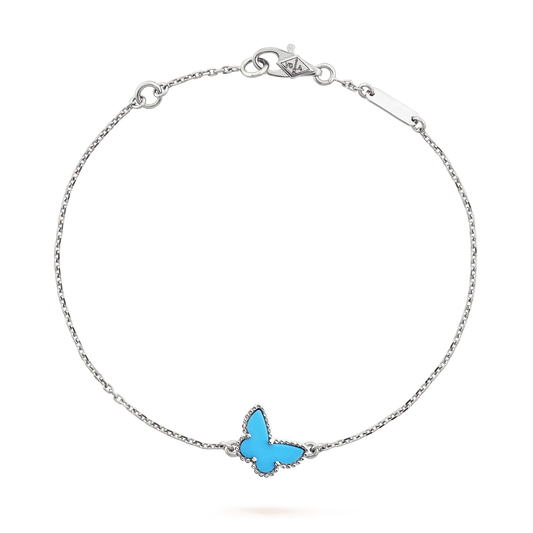 [moco jewelrys]BUTTERFLY TÜRKIS SCHMETTERLING ARMBAND SILBER
