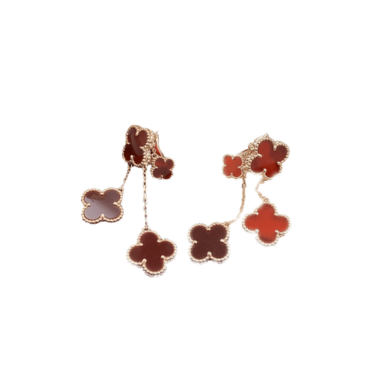 [moco jewelrys]KLEE-OHRRINGE CARNELIAN 4 MOTIVE ROSÉGOLD