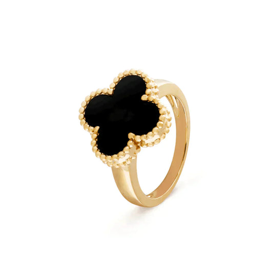 [moco jewelrys]CLOVER ONYX RING