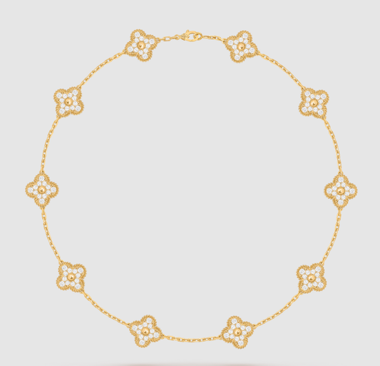 [Moco jewelrys]KLEE 10 MOTIVE VOLL DIAMANT HALSKETTE