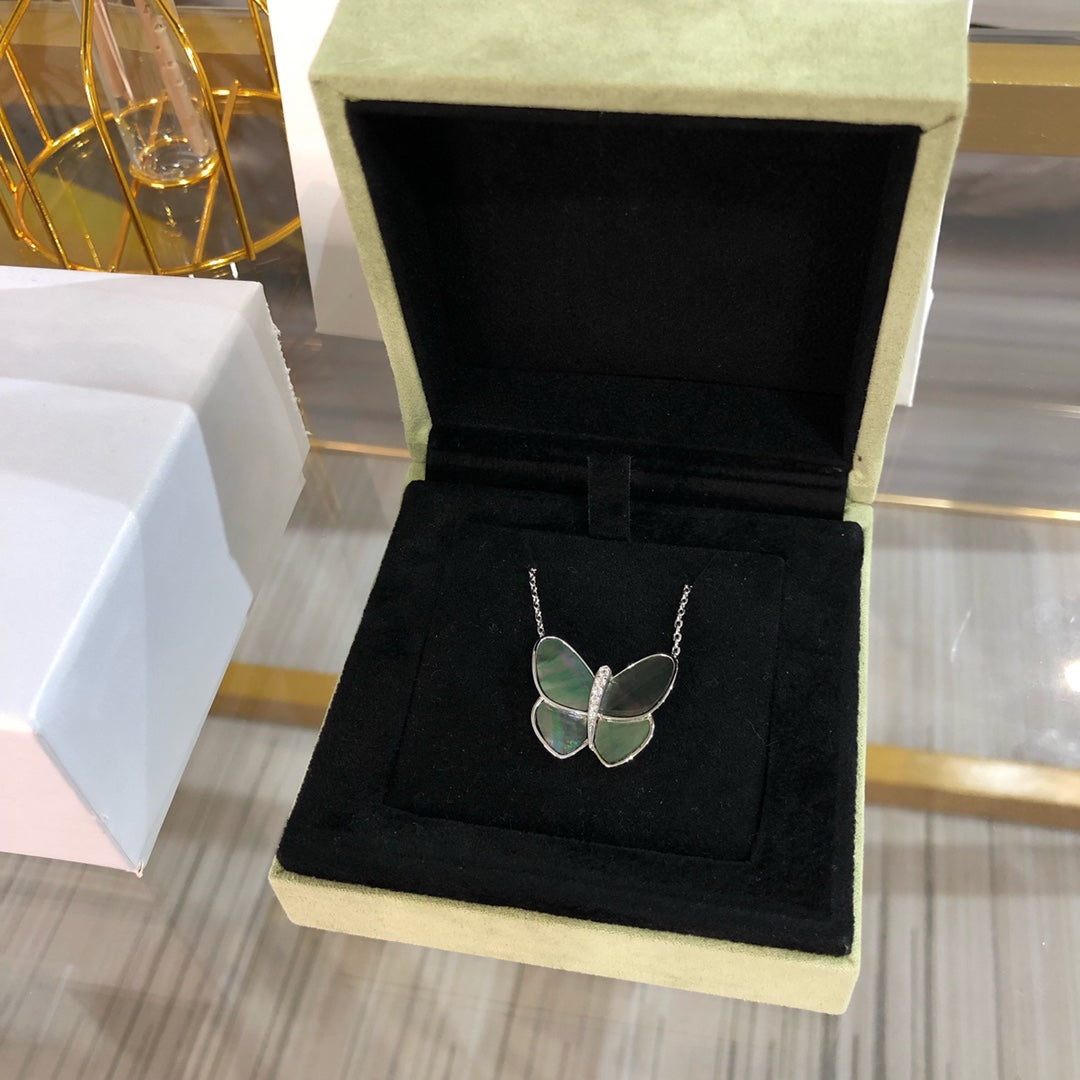 [moco jewelrys]GROSSER SCHMETTERLING-ANHÄNGER SILBERN DIAMANT-HALSKEITE