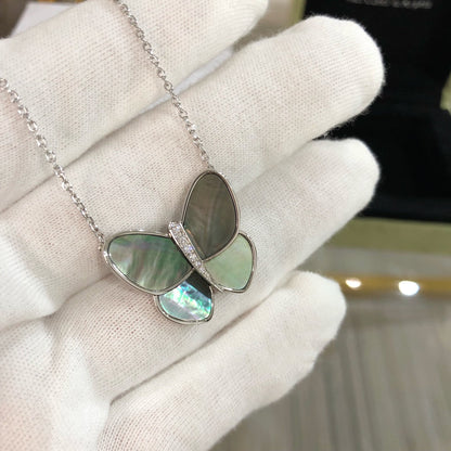 [moco jewelrys]GROSSER SCHMETTERLING-ANHÄNGER SILBERN DIAMANT-HALSKEITE