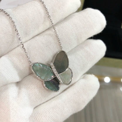 [moco jewelrys]GROSSER SCHMETTERLING-ANHÄNGER SILBERN DIAMANT-HALSKEITE