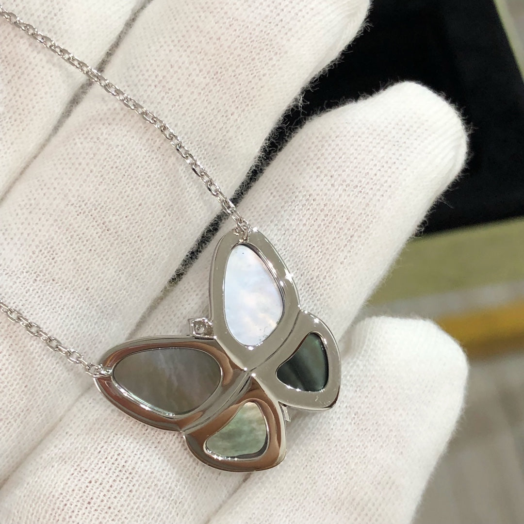 [moco jewelrys]GROSSER SCHMETTERLING-ANHÄNGER SILBERN DIAMANT-HALSKEITE