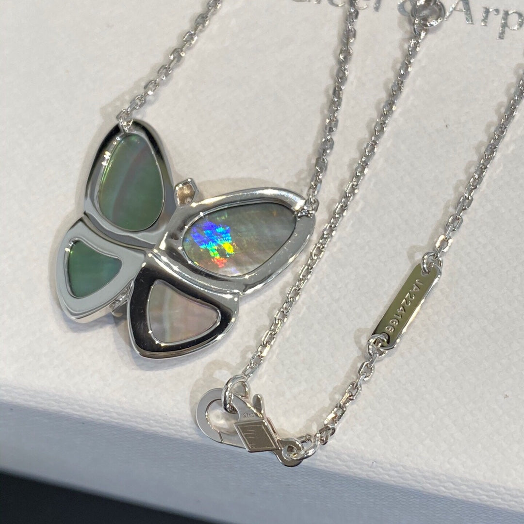 [moco jewelrys]GROSSER SCHMETTERLING-ANHÄNGER SILBERN DIAMANT-HALSKEITE