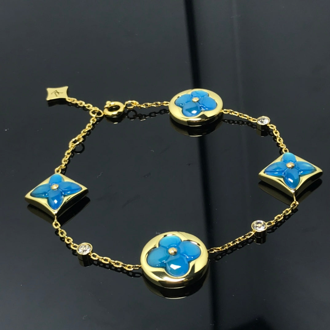 ¡®Moco¡¯STAR AND SUN 4 MOTIF BLUE BRACELET