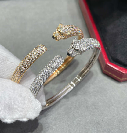 ¡®Moco¡¯PANTHERE FULL DIAMOND OPEN BRACELET